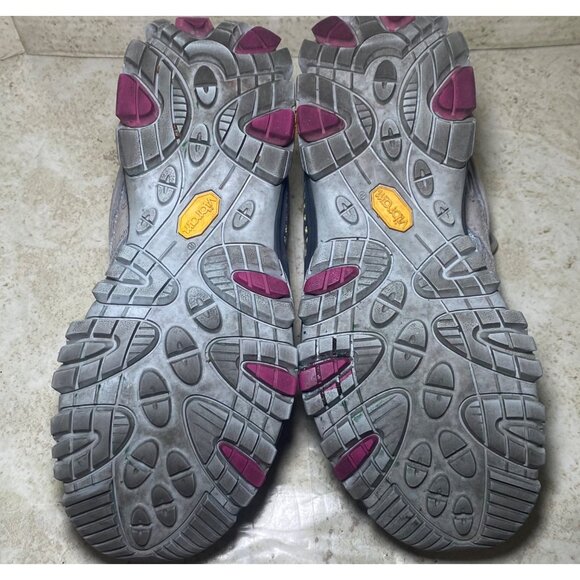 Merrell Womens Hiking Shoes Size 9.5 Gray/Pink Vibram Sole Durable Gorpcore - Picture 7 of 7